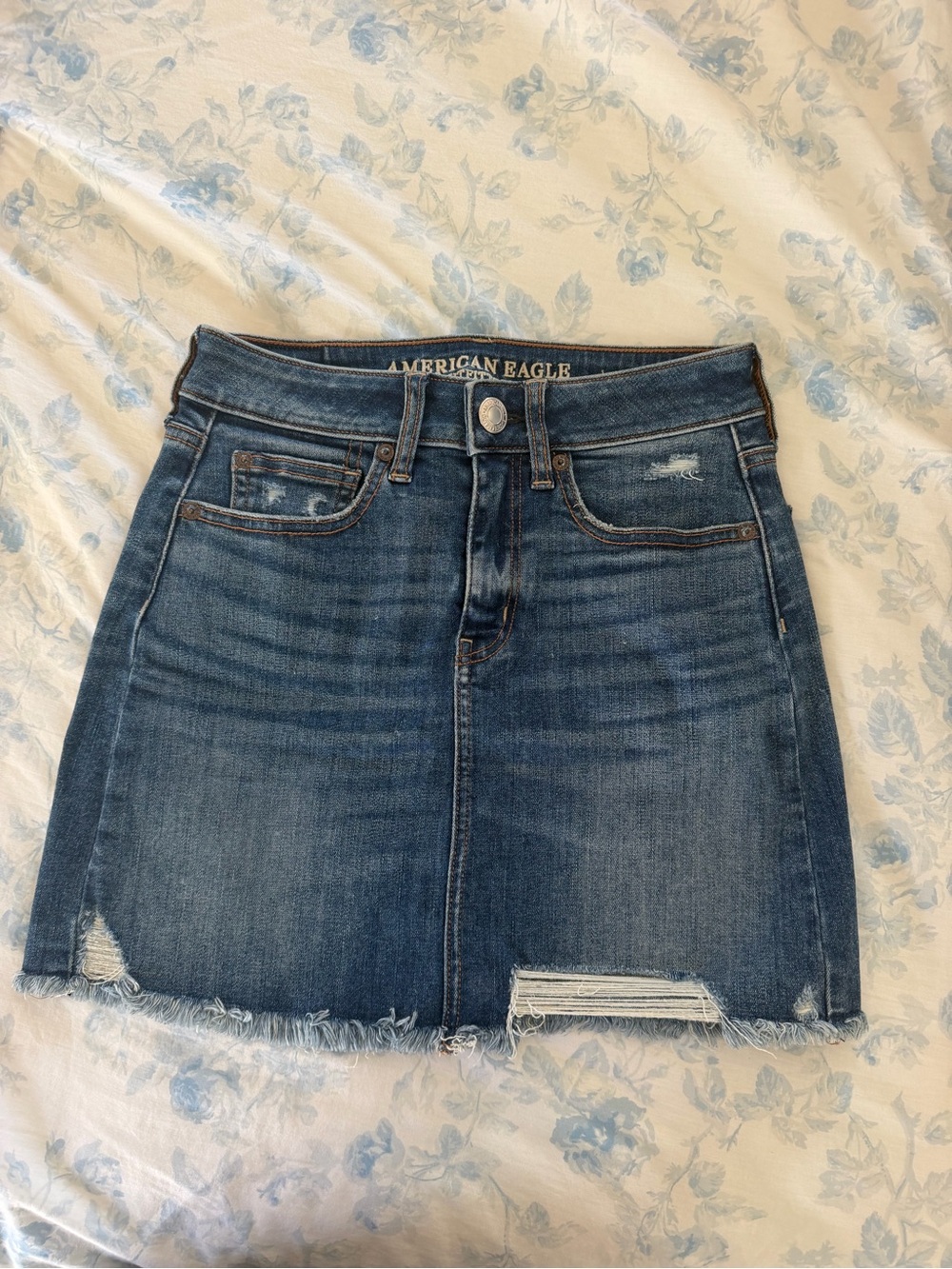 American Eagle Outfitters Dark Blue Denim Mini Skirt